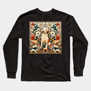 Labrador Retriever inspired by William Morris Long Sleeve T-Shirt